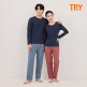 [트라이(속옷)][트라이] 남녀 스판 이지웨어 상하의세트