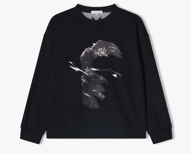 리버클래시(남성) 리버클래시 24F/W 블랙 아트웍 라운드 티셔츠 LKF41408